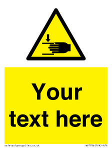 Custom warning crushing of hands